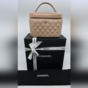 Chanel Quilted Caviar Vanity Case